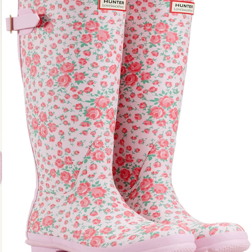 Hunter X LoveShackFancy Women’s Original Tall Boot (Rose Heart)
